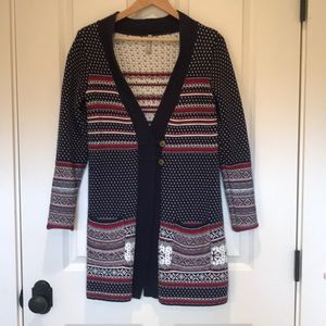 HA far isle winter cardigan, size XS
